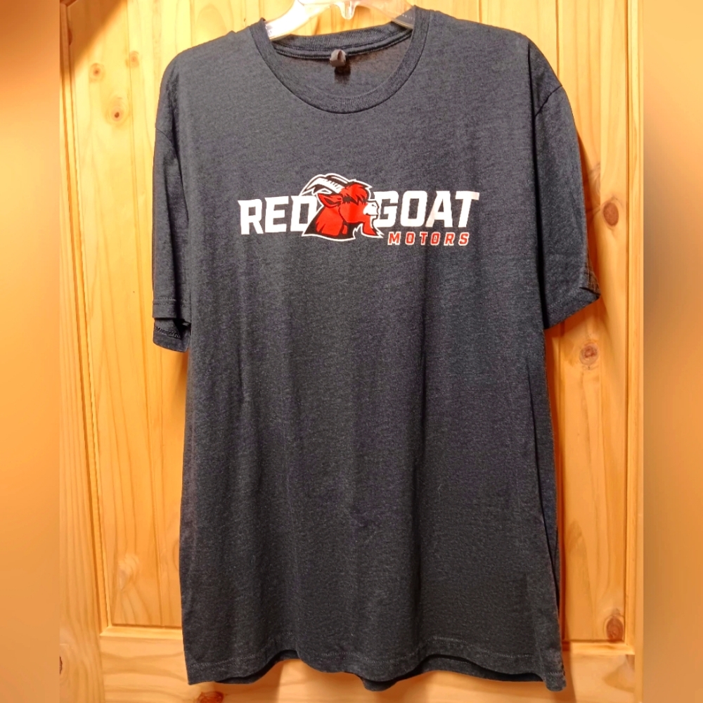 Next Level Apparel Gray Short Sleeve Tee Red Goat Motor's NWOT